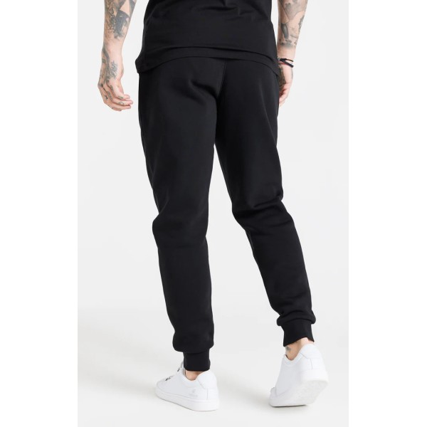 SikSilk Black Essential Cuffed Jogger